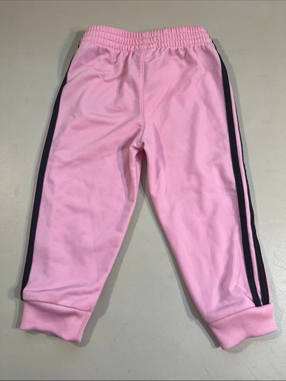 adidas Pink Joggers with Black Side Stripes